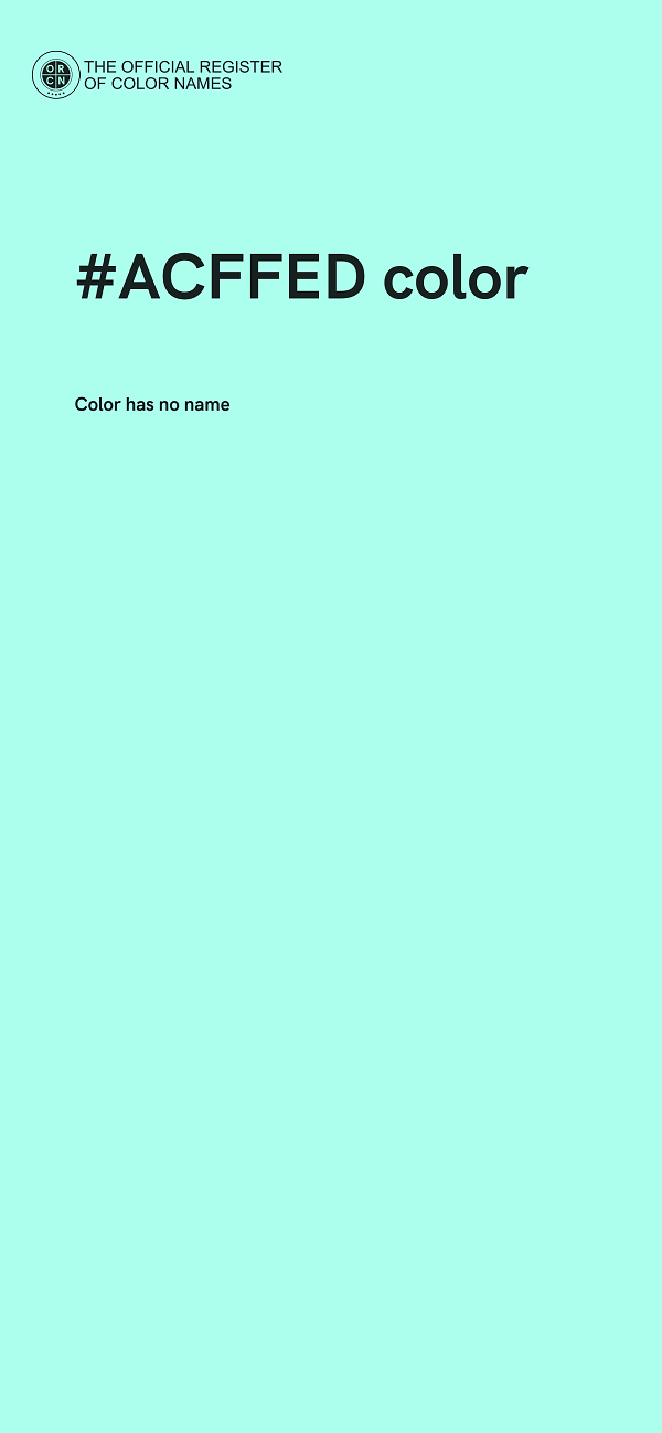 #ACFFED color image
