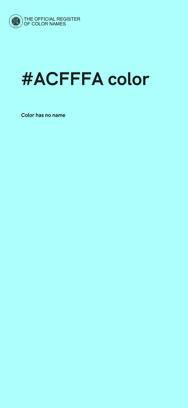 #ACFFFA color image