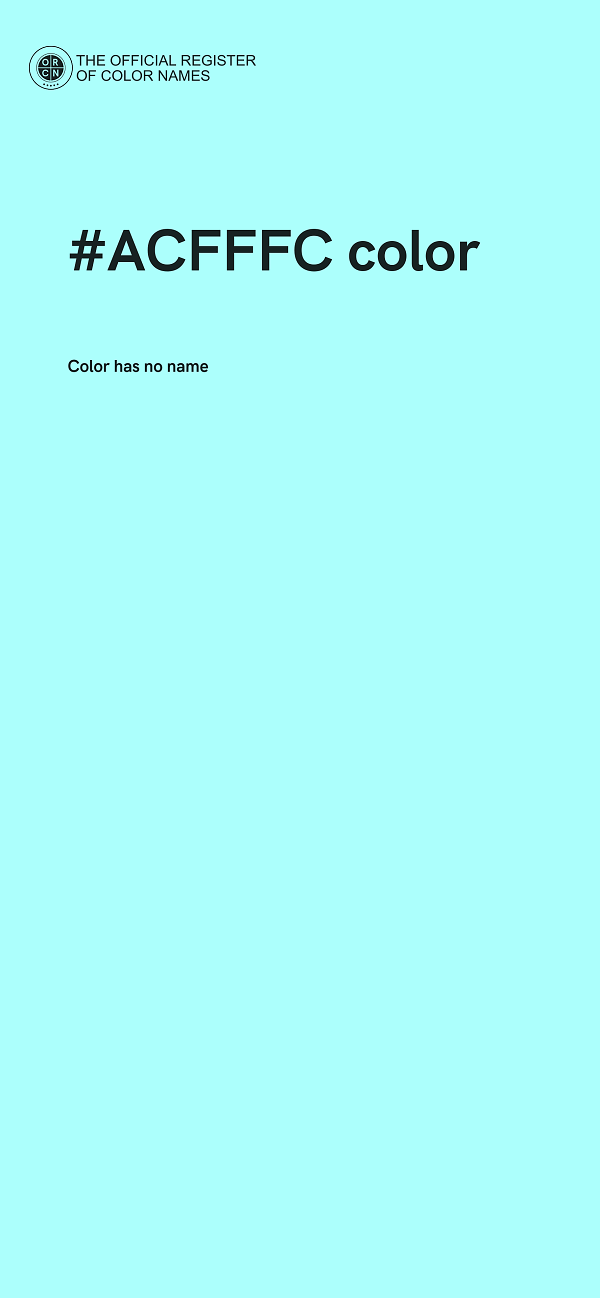 #ACFFFC color image