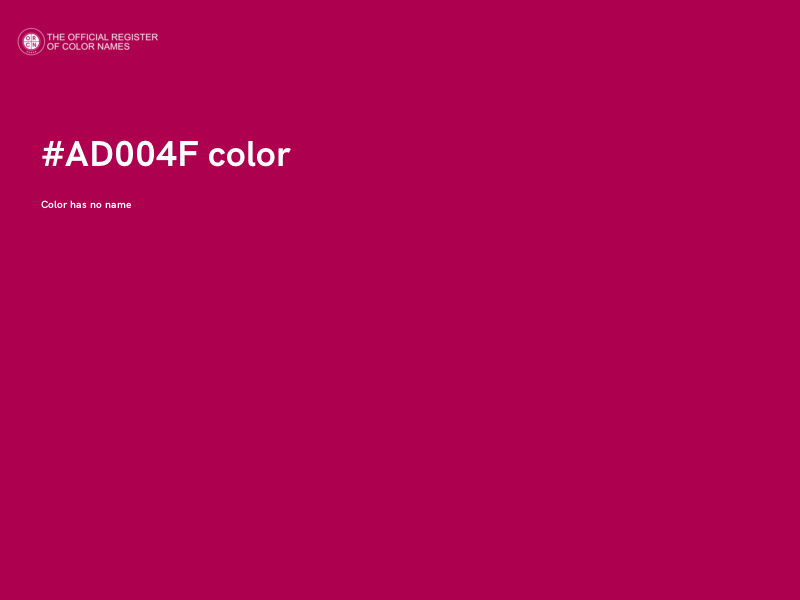 #AD004F color image