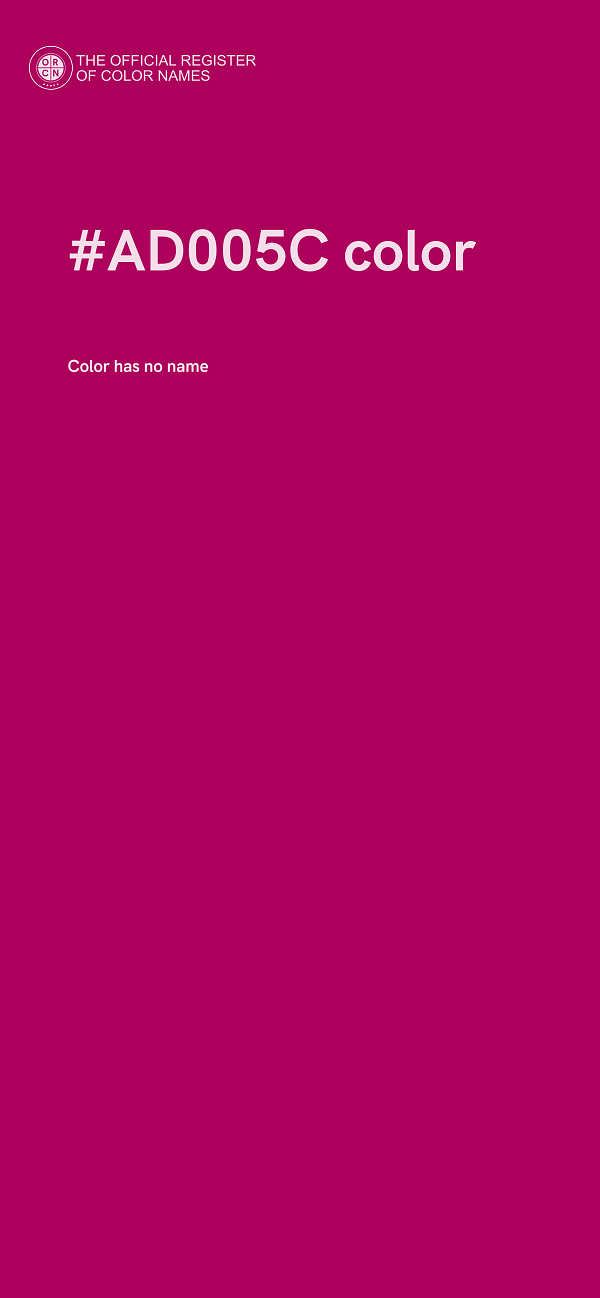 #AD005C color image