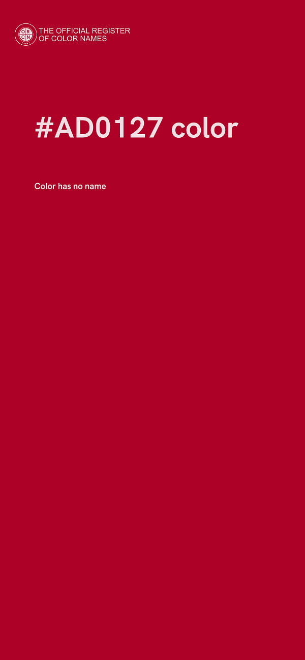 #AD0127 color image