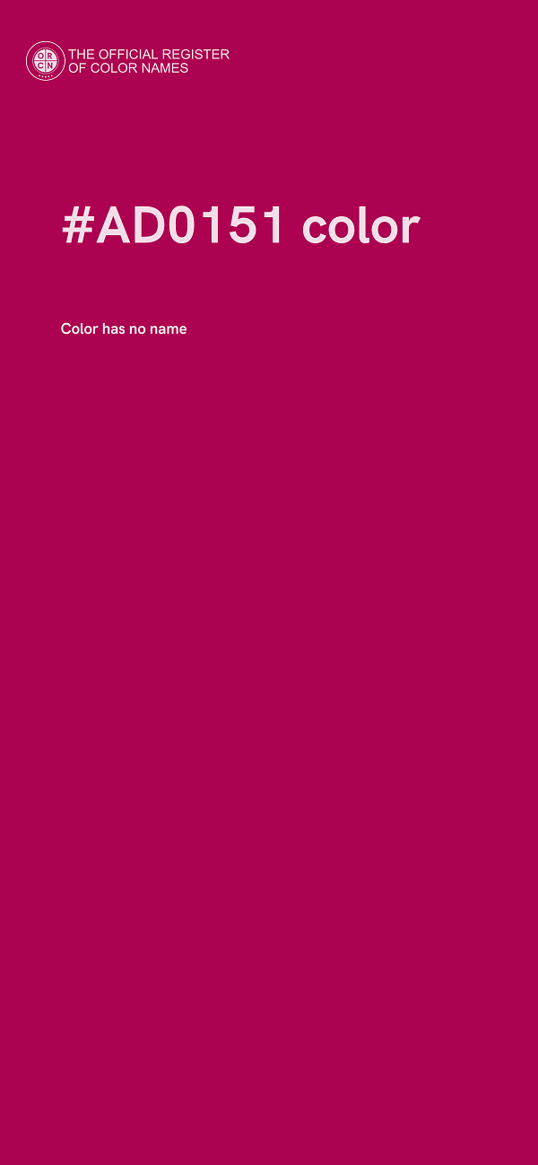 #AD0151 color image