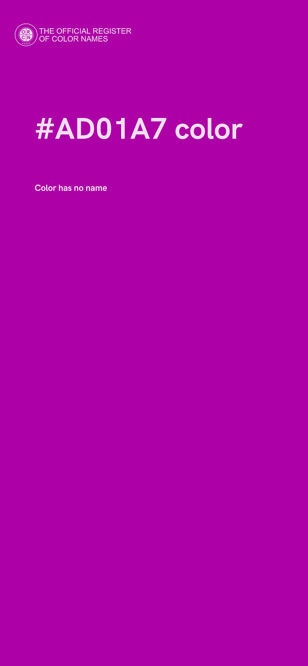 #AD01A7 color image