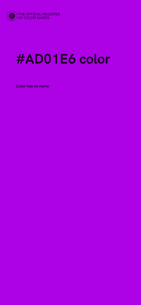 #AD01E6 color image