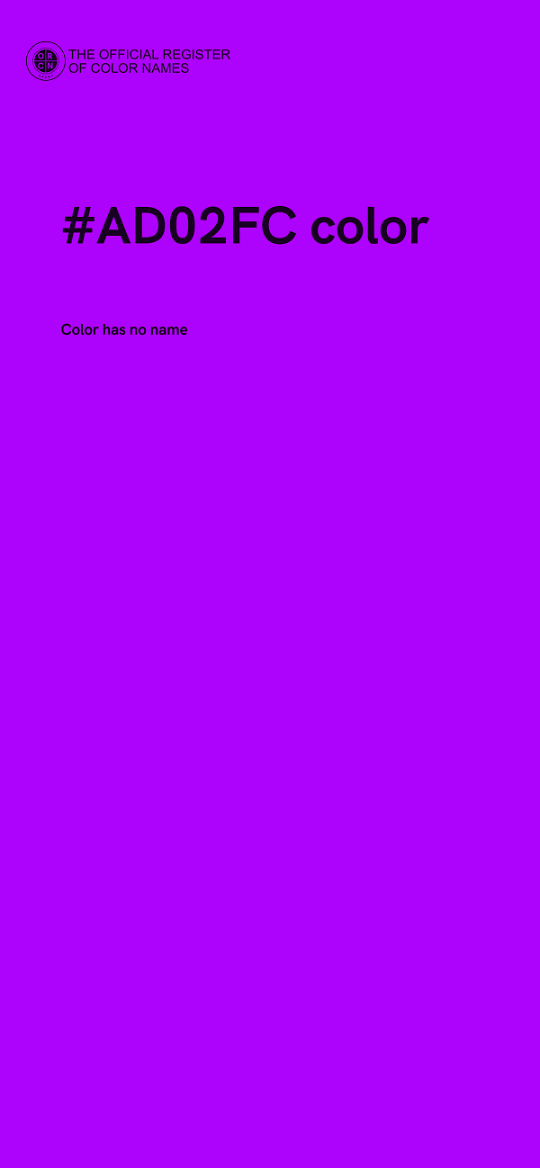 #AD02FC color image