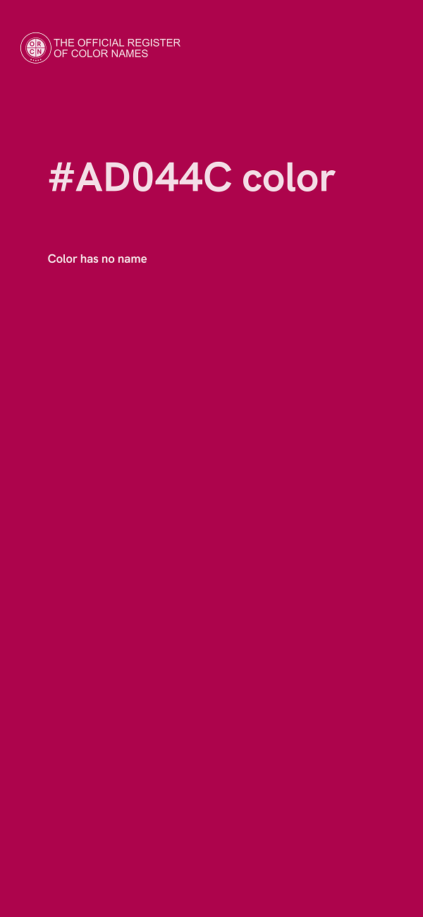 #AD044C color image