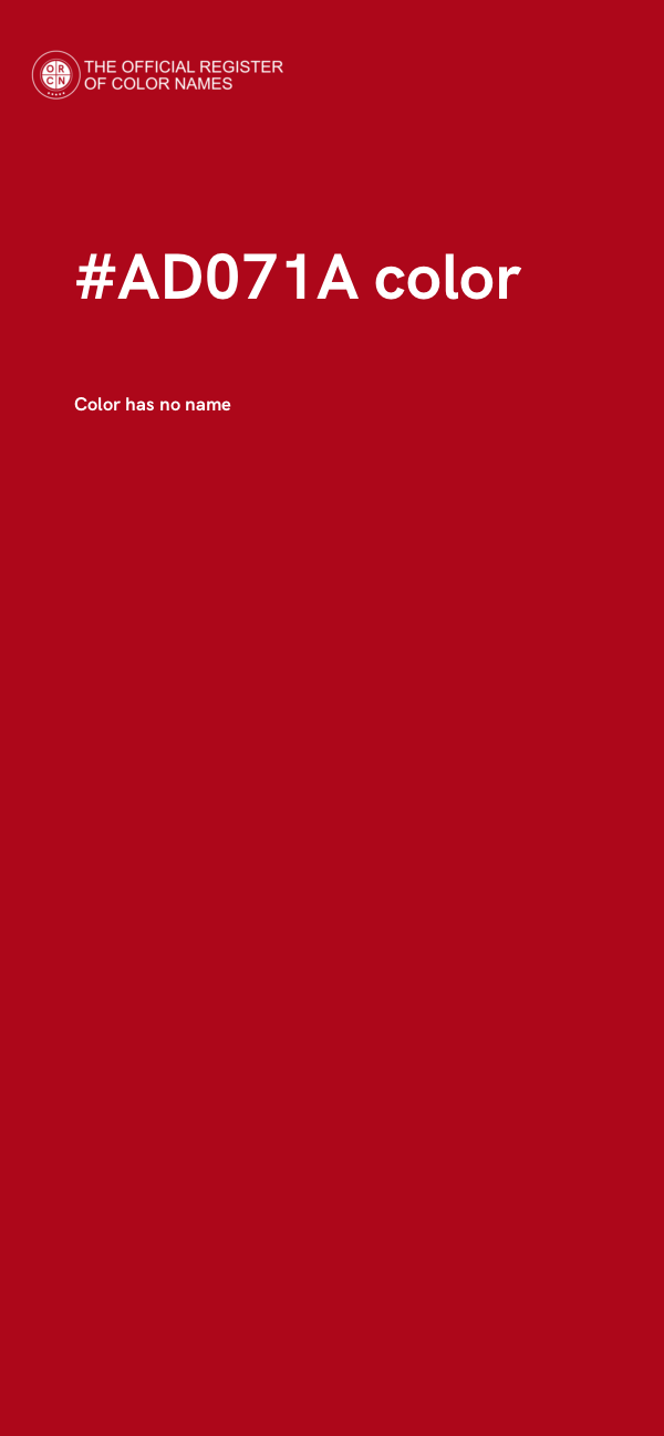 #AD071A color image
