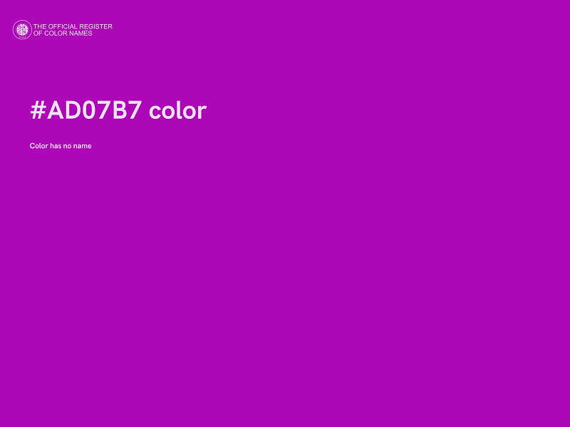 #AD07B7 color image