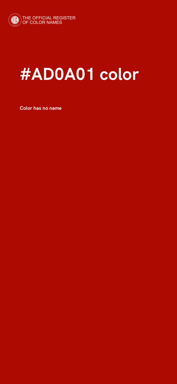 #AD0A01 color image