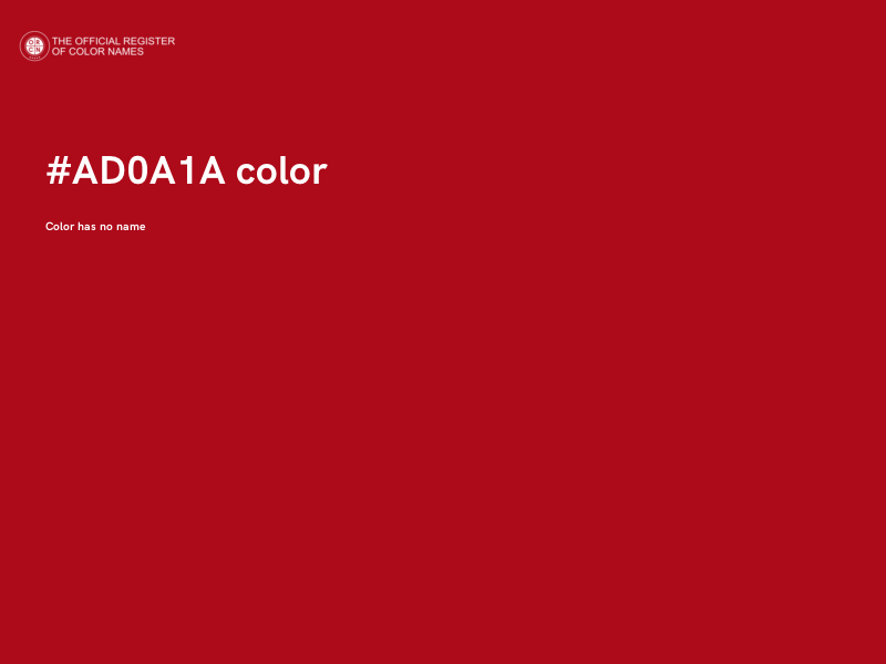 #AD0A1A color image