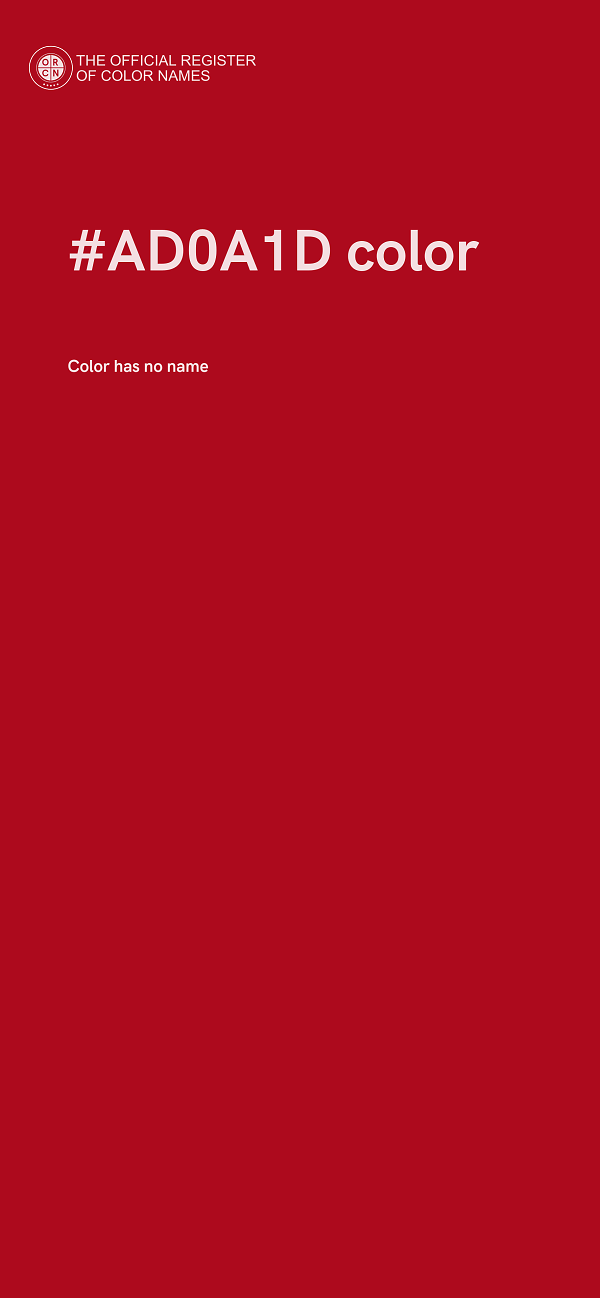 #AD0A1D color image
