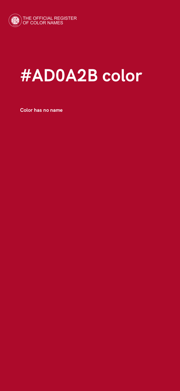 #AD0A2B color image
