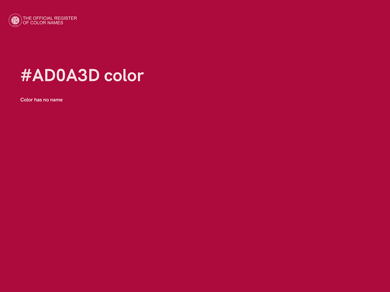 #AD0A3D color image