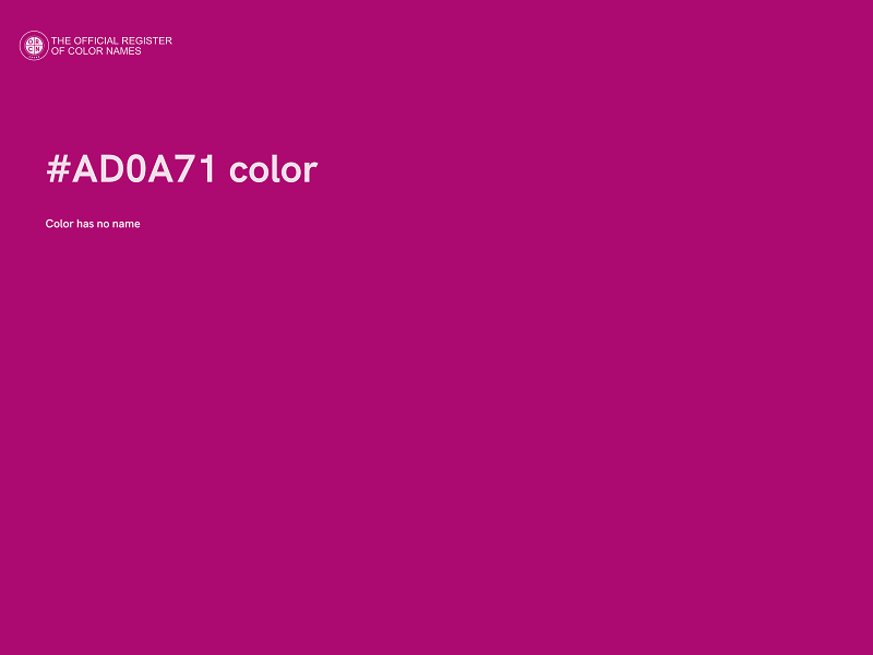 #AD0A71 color image