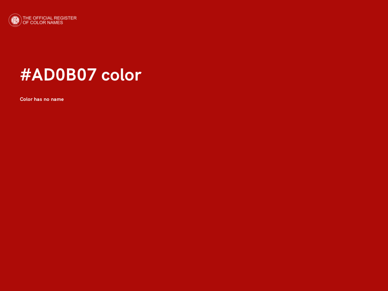 #AD0B07 color image