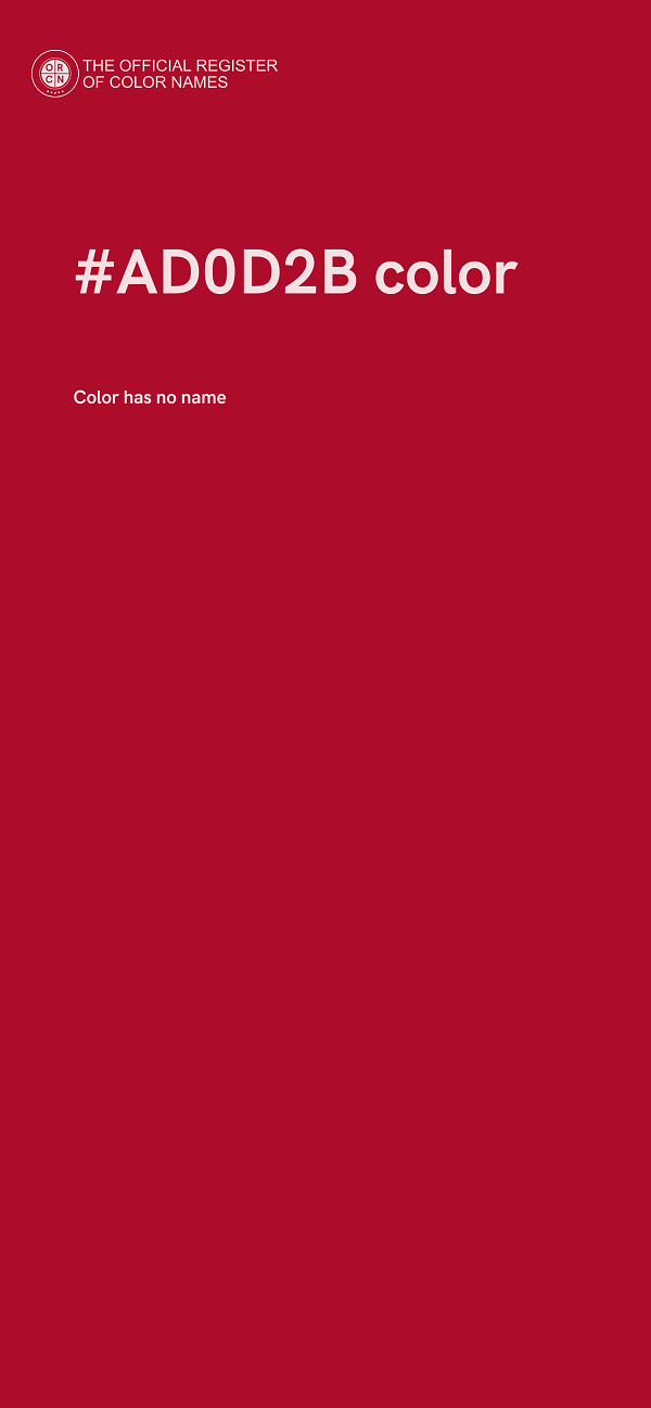 #AD0D2B color image