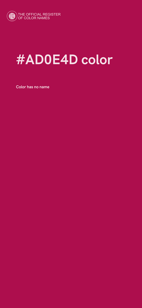 #AD0E4D color image
