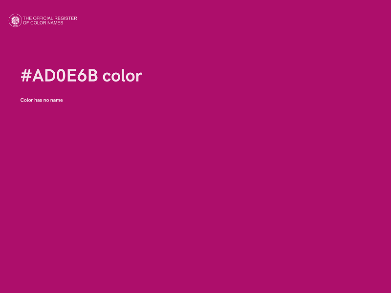 #AD0E6B color image