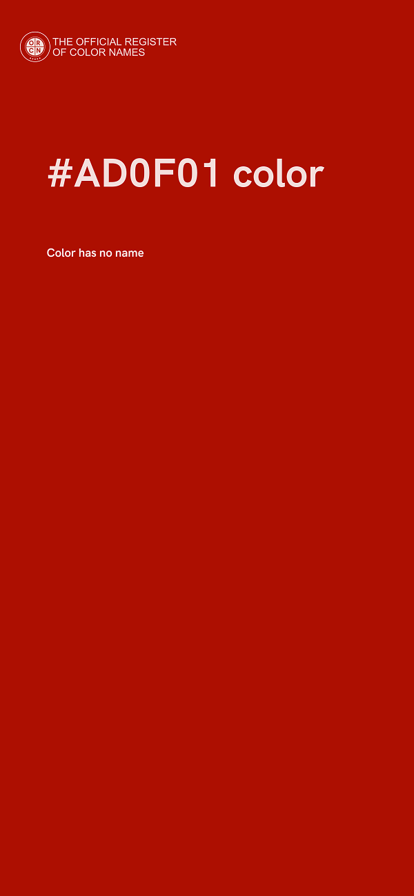 #AD0F01 color image