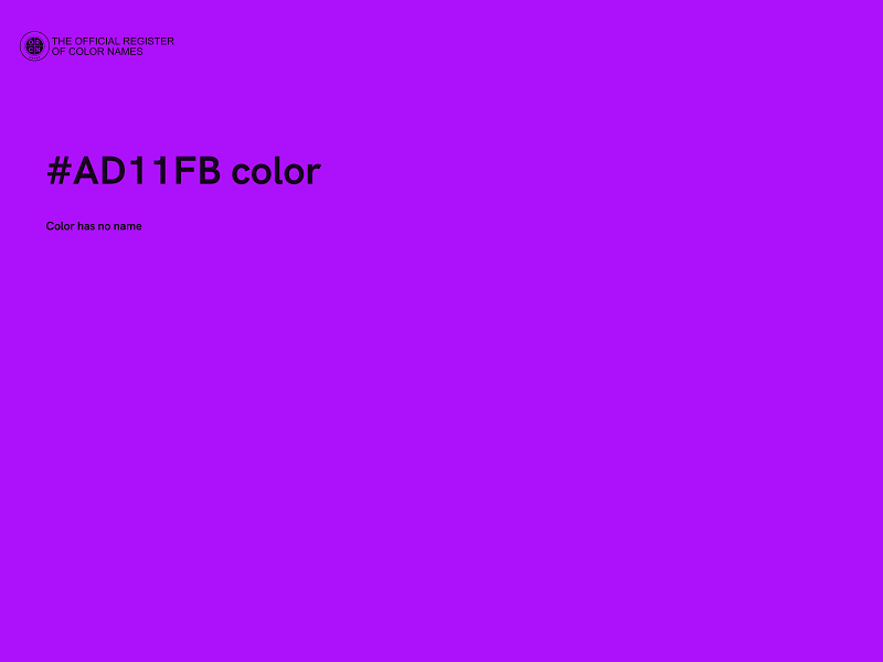 #AD11FB color image