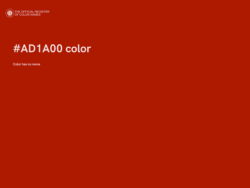 #AD1A00 color image