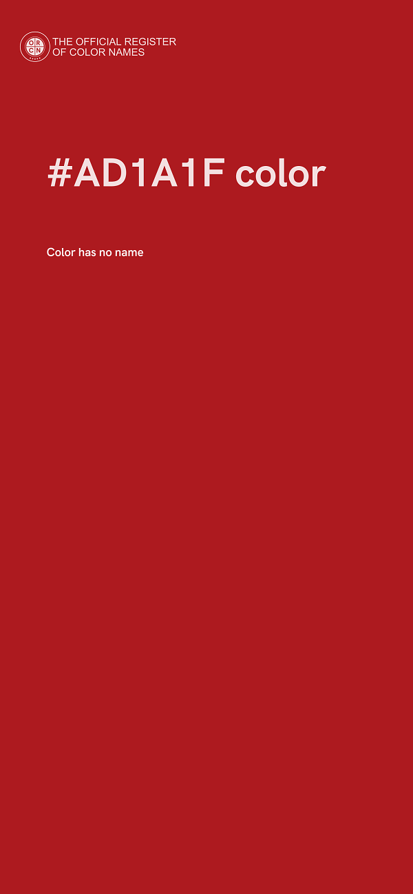 #AD1A1F color image