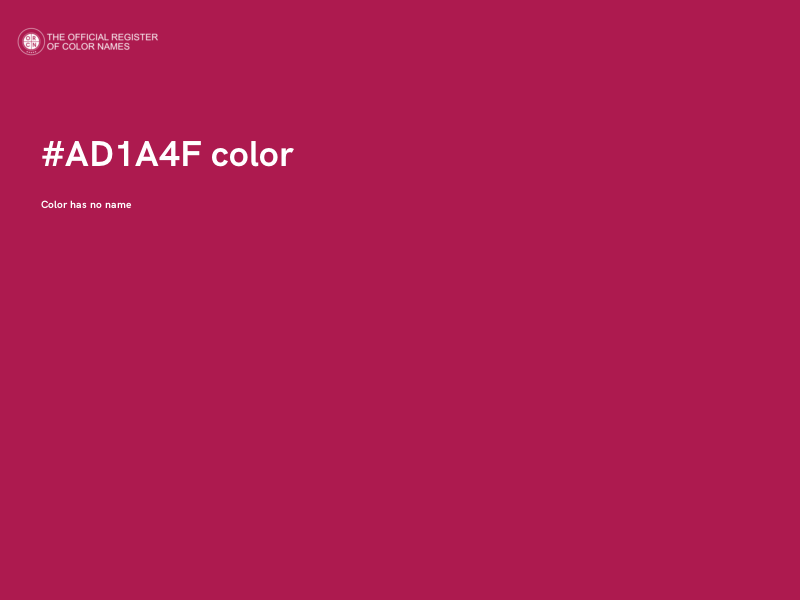 #AD1A4F color image