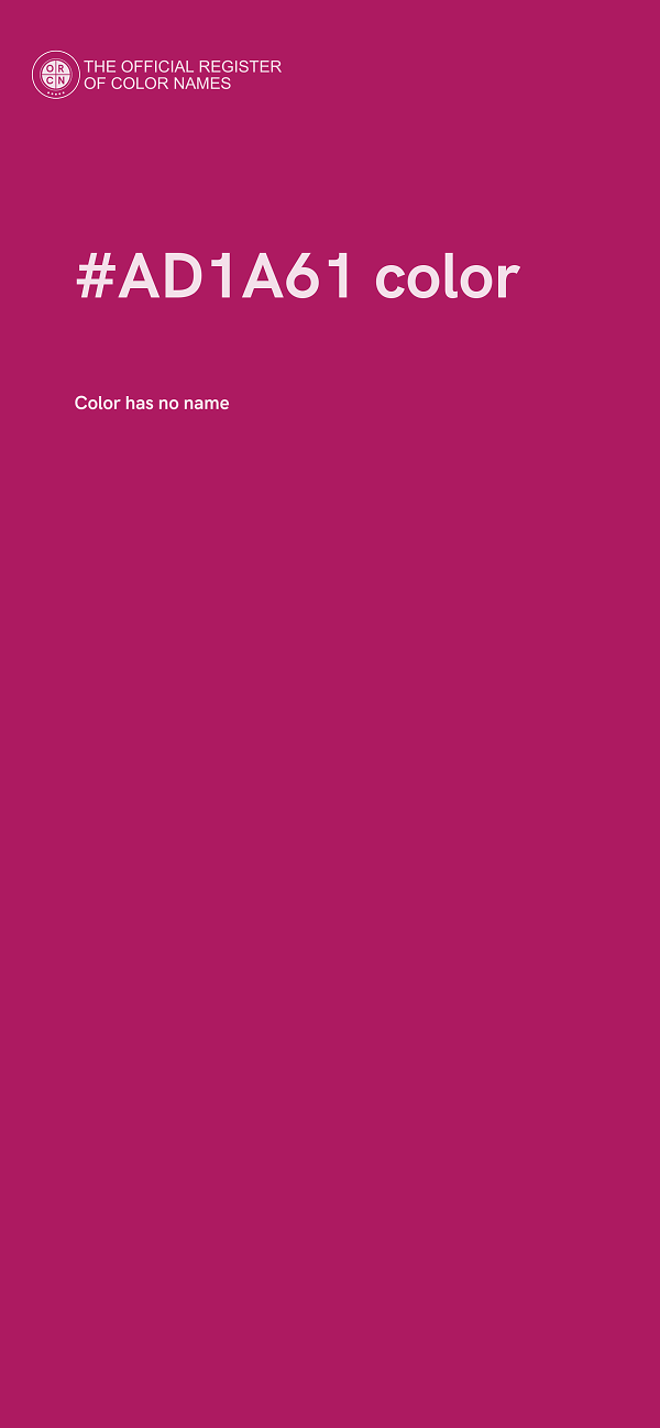 #AD1A61 color image