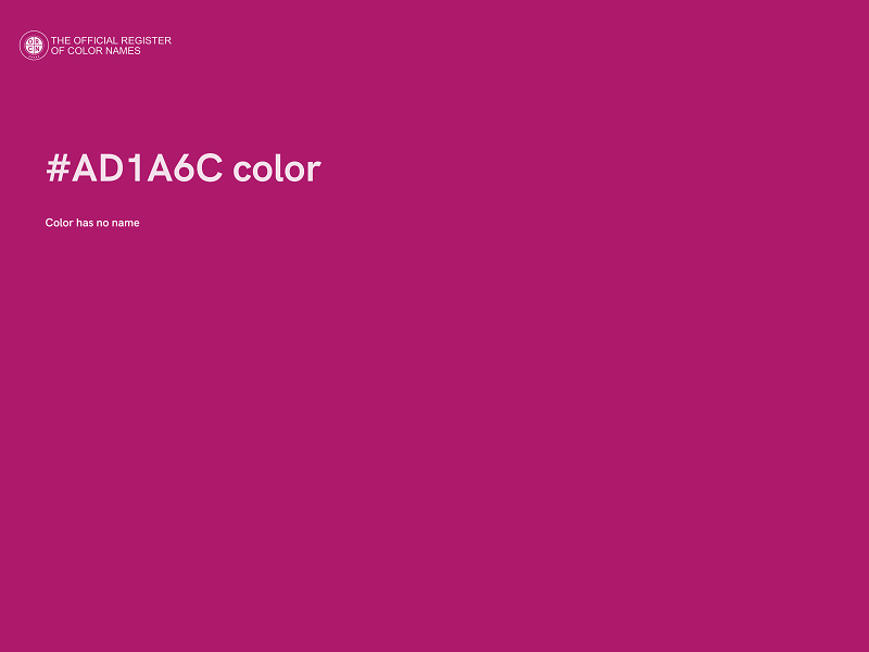 #AD1A6C color image