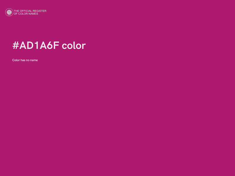 #AD1A6F color image