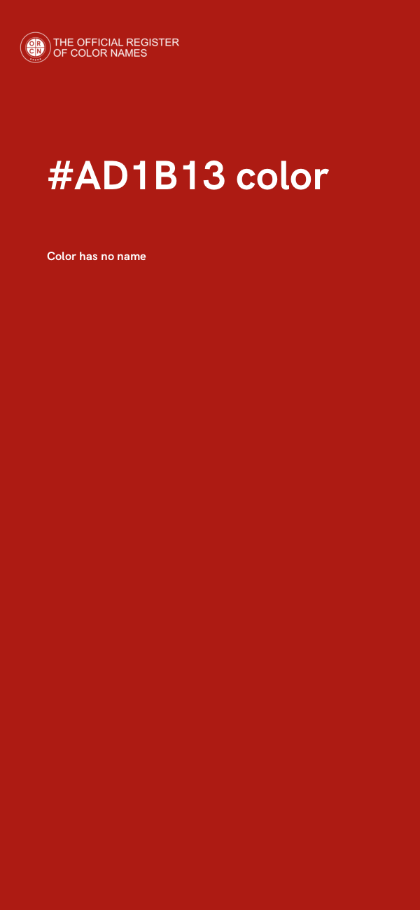 #AD1B13 color image