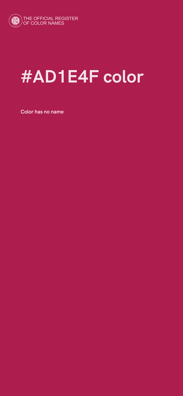 #AD1E4F color image