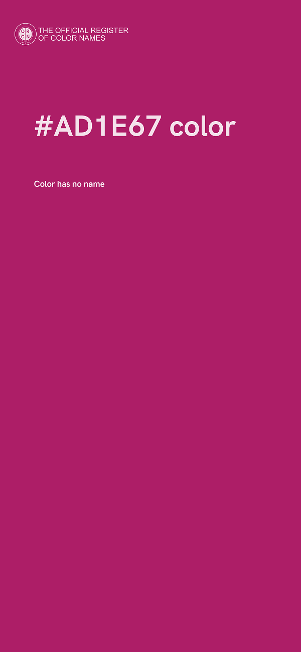 #AD1E67 color image
