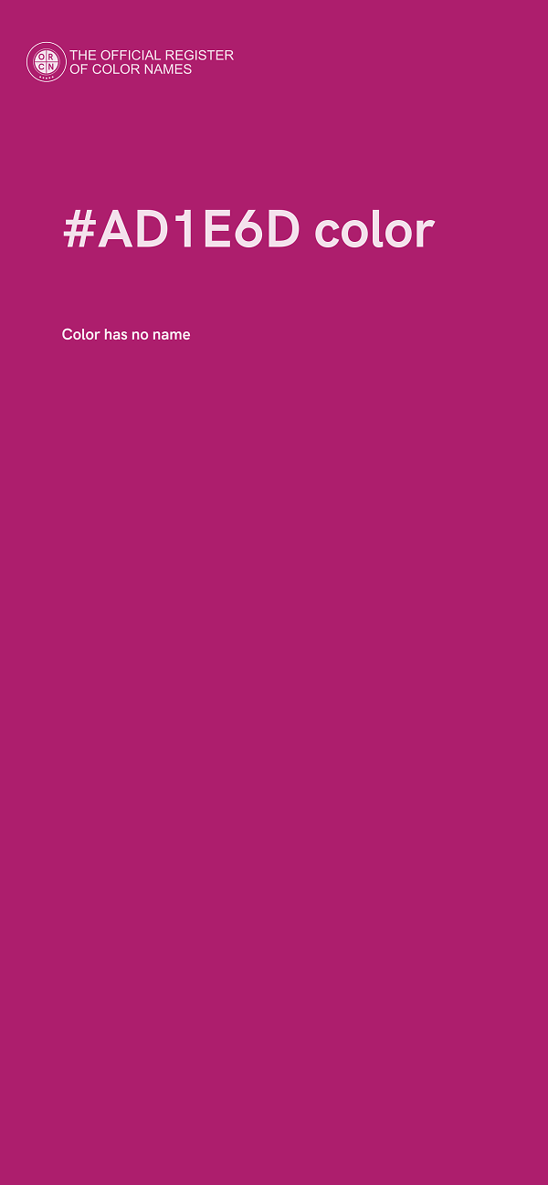 #AD1E6D color image