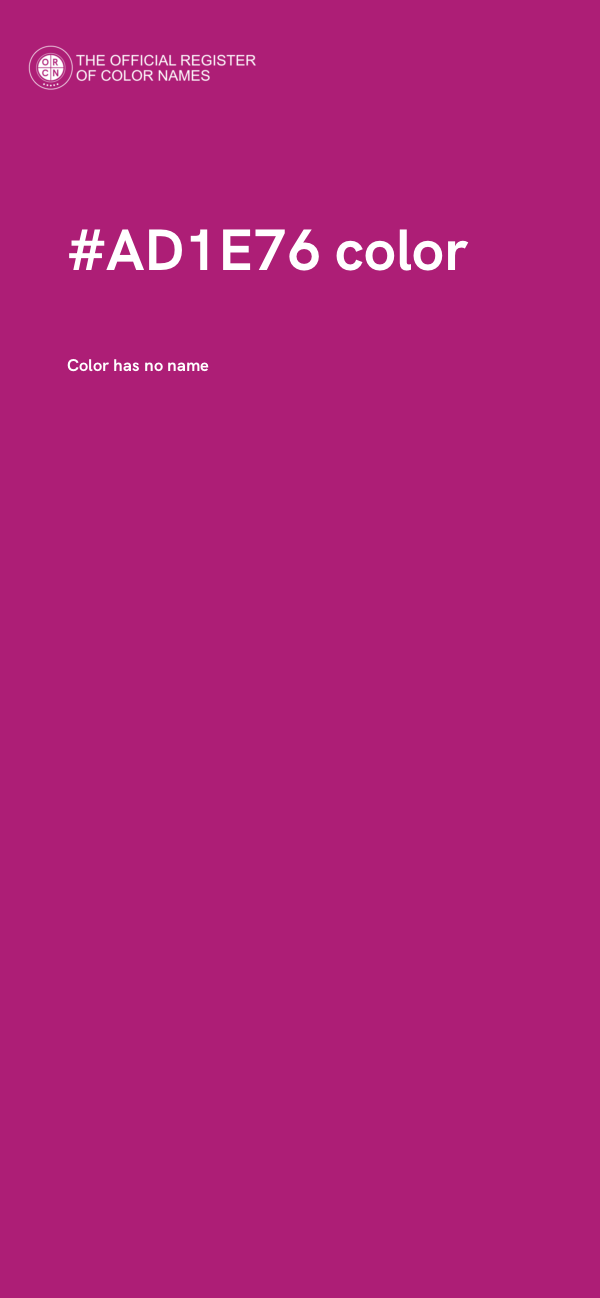 #AD1E76 color image