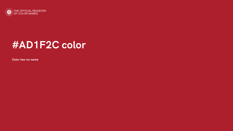 #AD1F2C color image