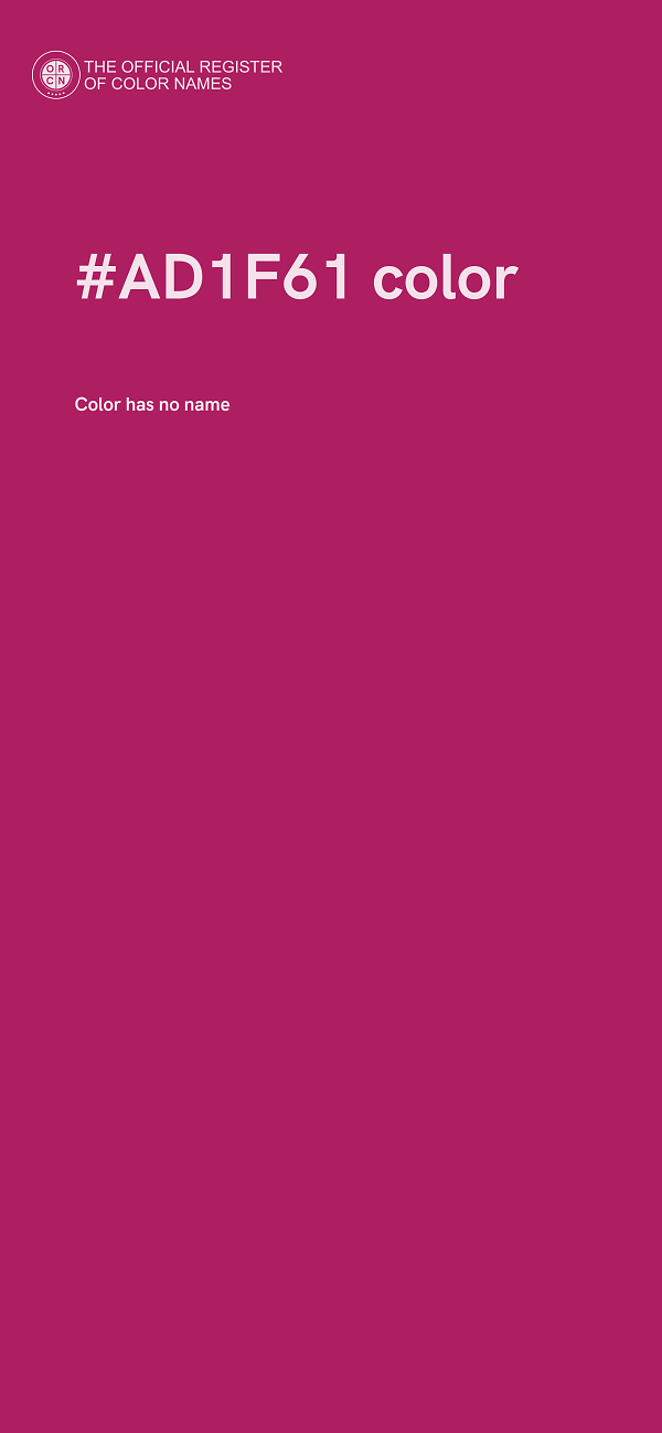 #AD1F61 color image