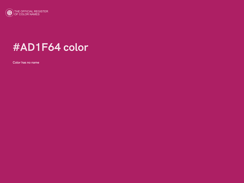 #AD1F64 color image