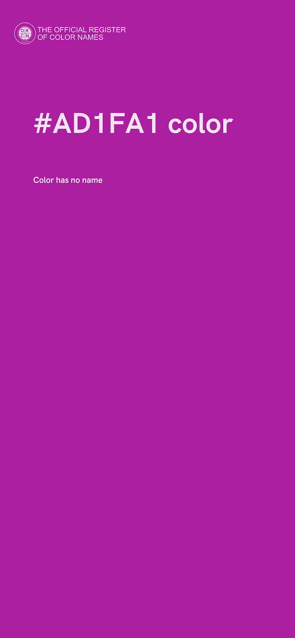 #AD1FA1 color image