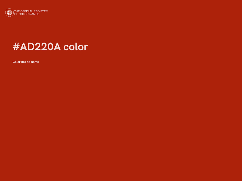 #AD220A color image