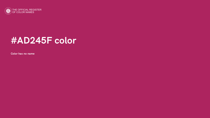 #AD245F color image