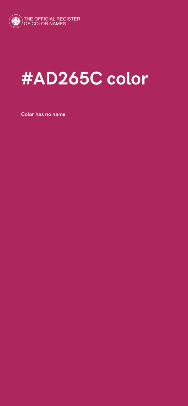 #AD265C color image