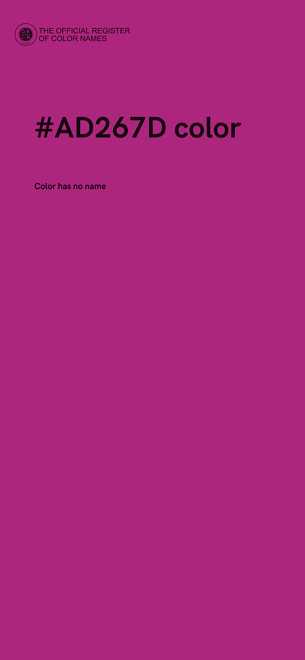 #AD267D color image