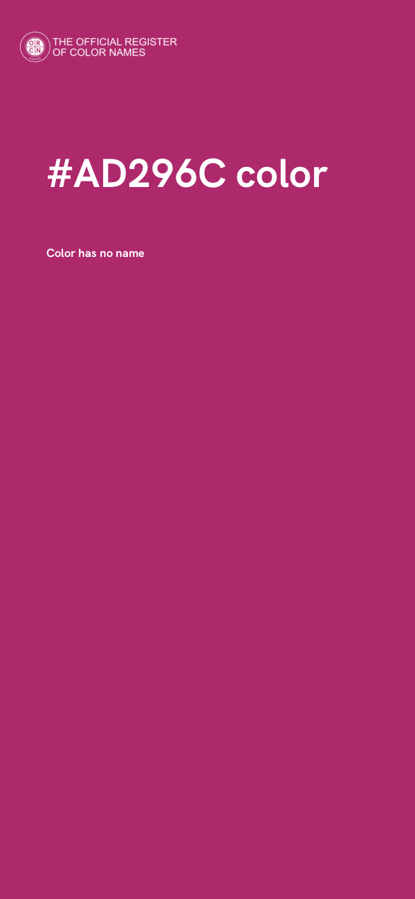 #AD296C color image