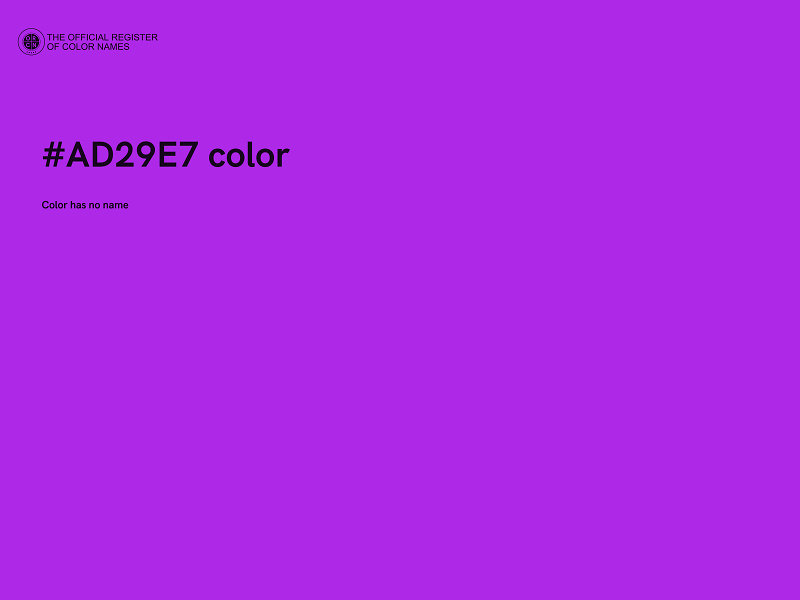 #AD29E7 color image