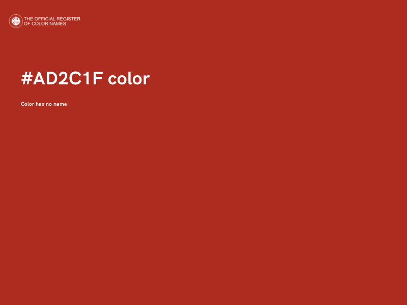 #AD2C1F color image