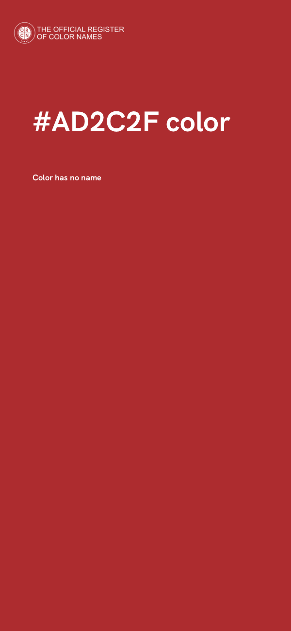 #AD2C2F color image