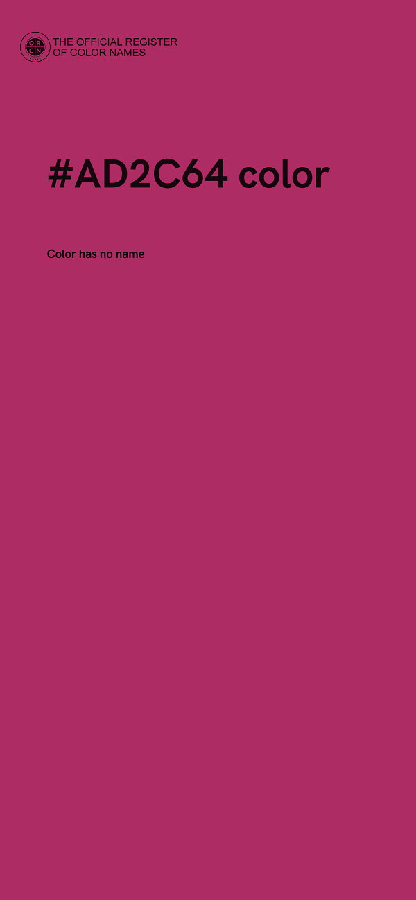 #AD2C64 color image