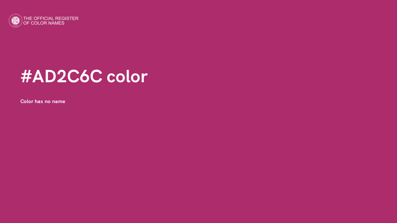 #AD2C6C color image
